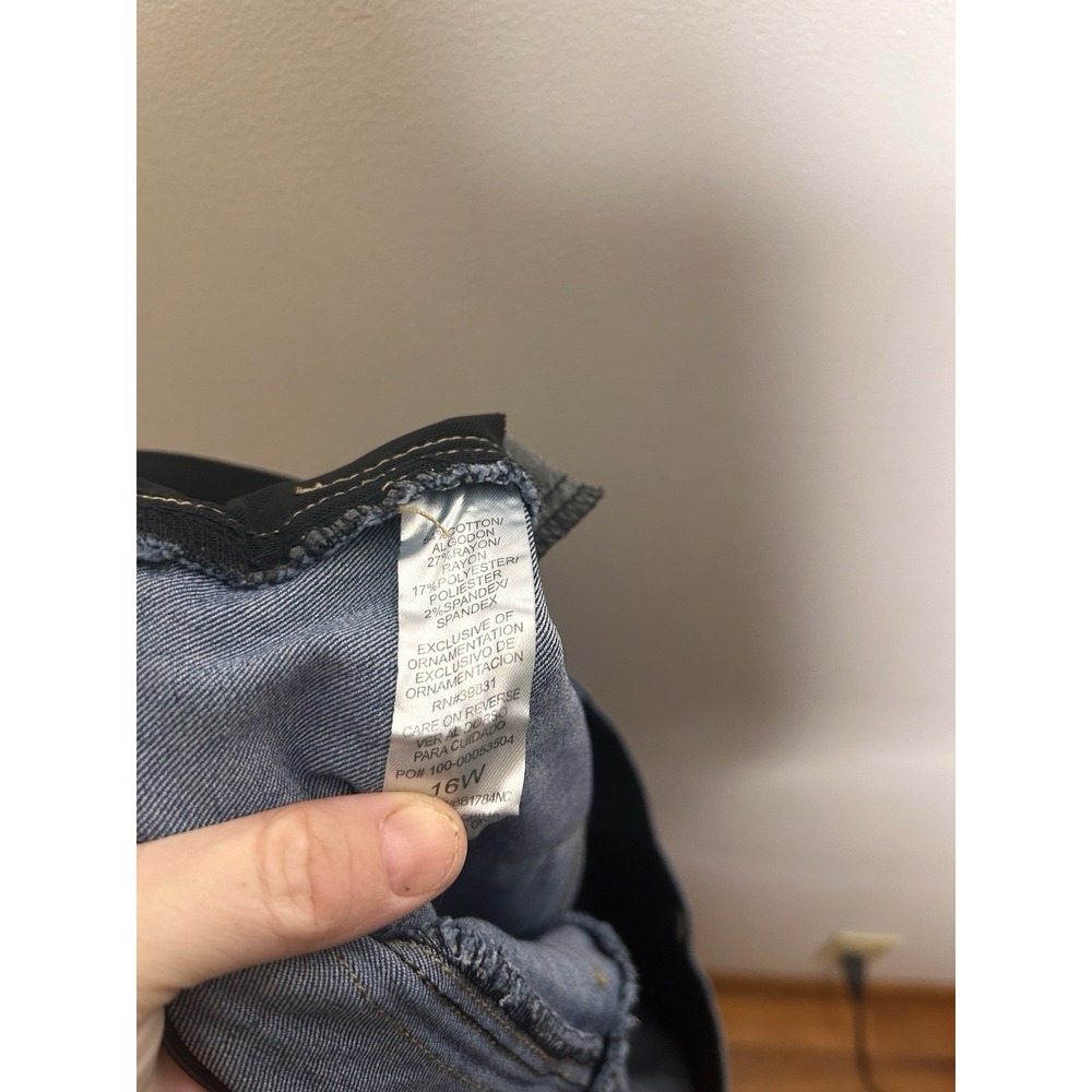 Democracy "Ab"technology Dark Blue Straight Ankle Women's Jeans Plus Size 16W - Picture 9 of 9